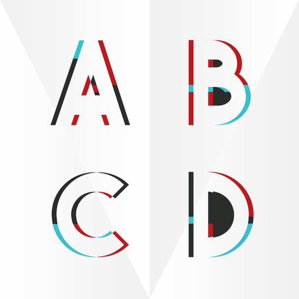 Abstraktní typografické abeceda  - Vektor, obrázek