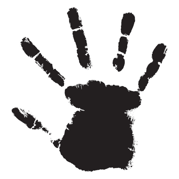 black paint human hand  - Photo, Image