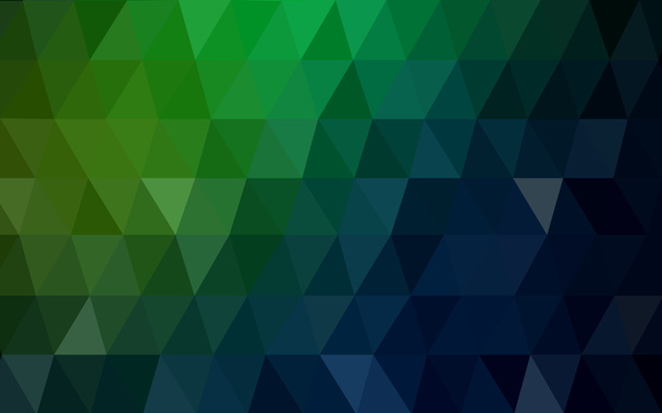 Dark green polygonal design pattern,which consist of triangles and gradient in origami style - Vector, Image