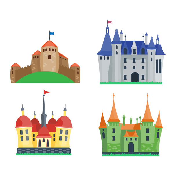 Illustration vectorielle dessin animé château - Vecteur, image