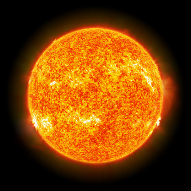 Солнце на черном фоне 3D рендеринг
. - Фото, изображение