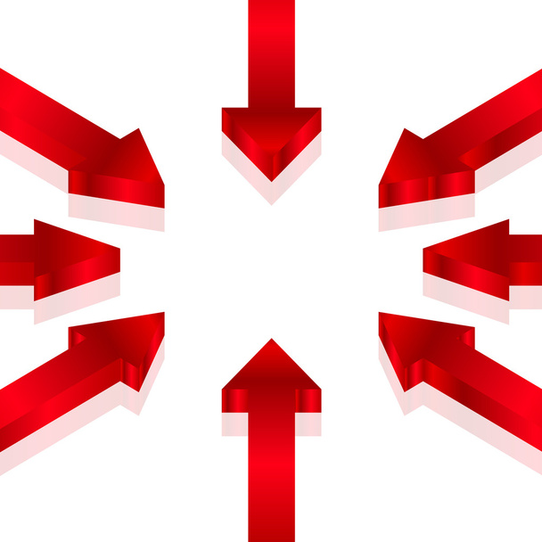 Vector illustration of red arrows - Vector, imagen