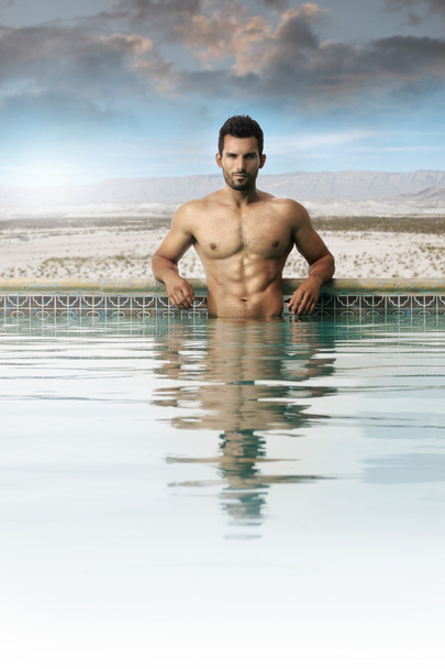 Man in pool - Photo, Image