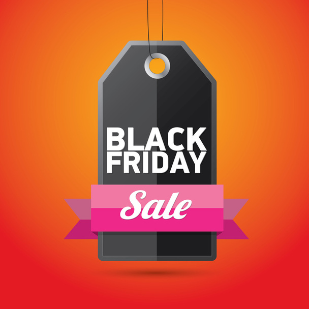 Black Friday sales tag. vector illustration - Вектор,изображение