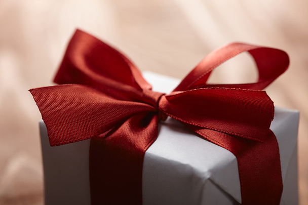 gift box with red ribbon  - Foto, imagen
