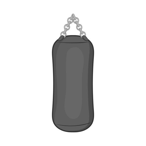 Punching bag icon, black monochrome style - Vector, afbeelding
