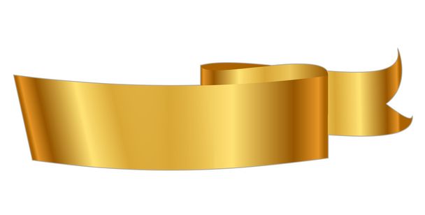 Vector illustration of gold ribbon - Vetor, Imagem