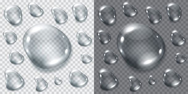 Gouttes grises transparentes
 - Vecteur, image