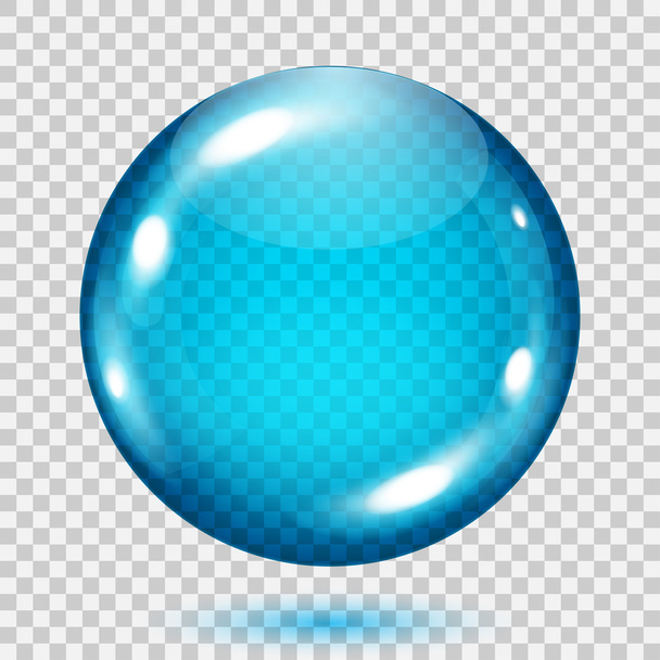 Transparent light blue sphere - Vector, Image