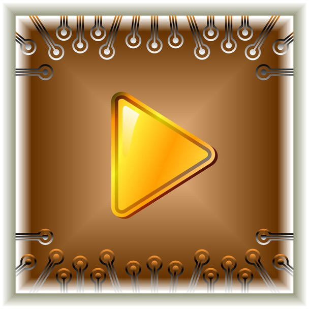 The play button - Vector, Image