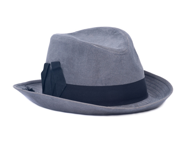 Klasszikus retro szürke kalap - Fotó, kép