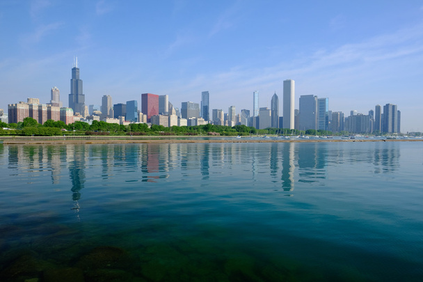 Panoramę Chicago rano - Zdjęcie, obraz