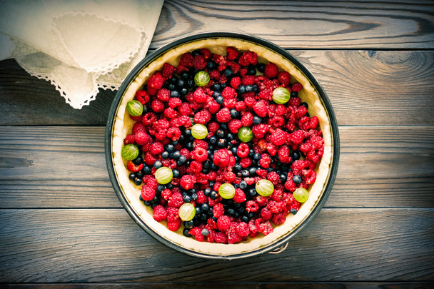 Wild berry homemade pie - Photo, Image