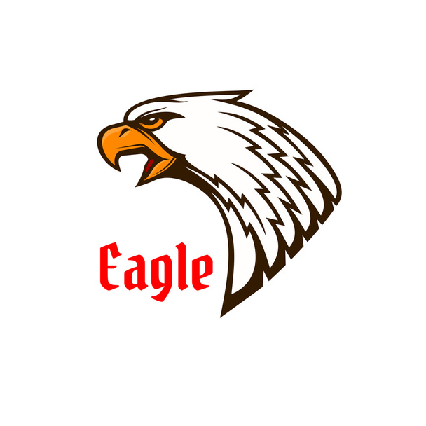 Mascotte d'aigle ou de faucon avec oiseau hurlant
 - Vecteur, image