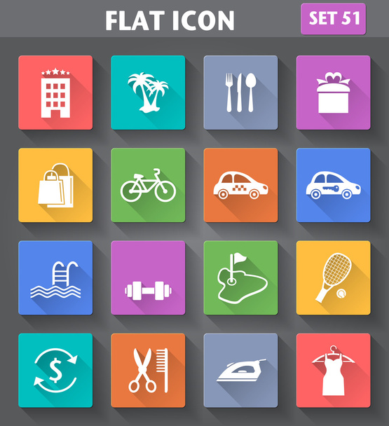 Vector application Hotel Services and Facilities Icons. Set 3 in - Vektor, kép