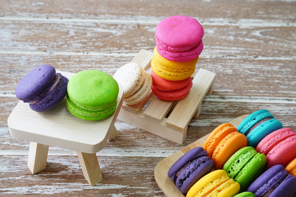 macarons franceses coloridos
 - Foto, Imagem