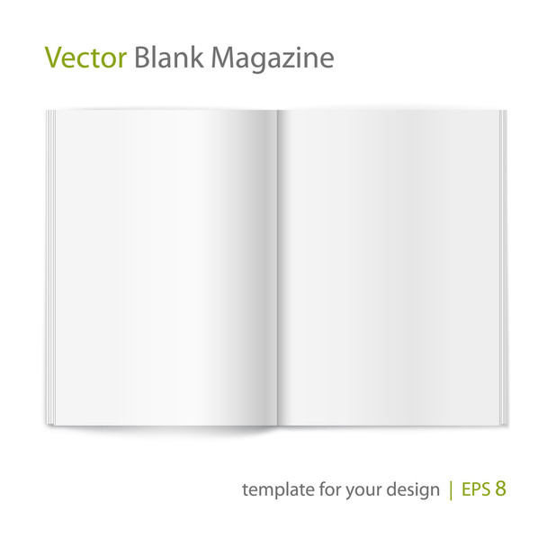 Blank magazine on white background. Template - Vector, Image