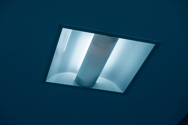 modern fluorescent lamp on ceiling - Tungsten white balance processing - Photo, Image