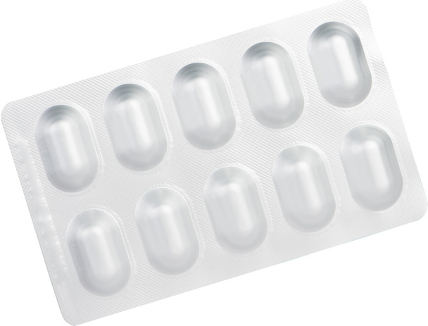 Closed up Aluminum blister pack of tablet - Photo, Image