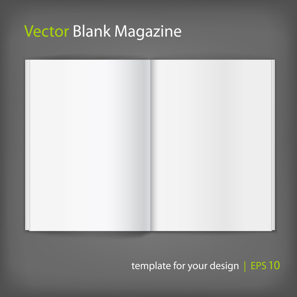 Revista en blanco sobre fondo gris. Plantilla
 - Vector, Imagen