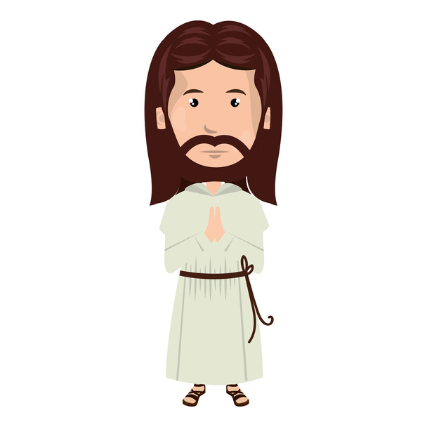 ο Ιησούς Χριστός ο άνθρωπος κινουμένων σχεδίων - Διάνυσμα, εικόνα