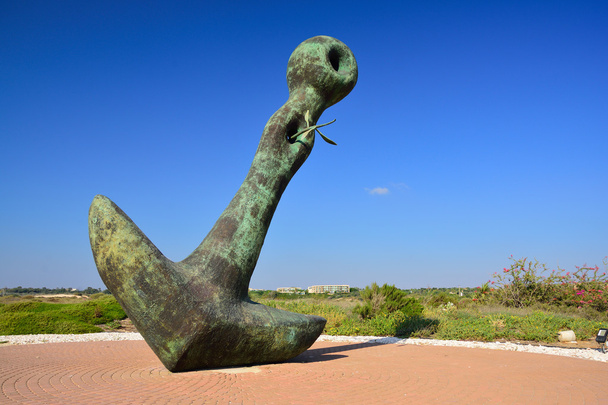 Anker sculptuur in Caesarea . - Foto, afbeelding