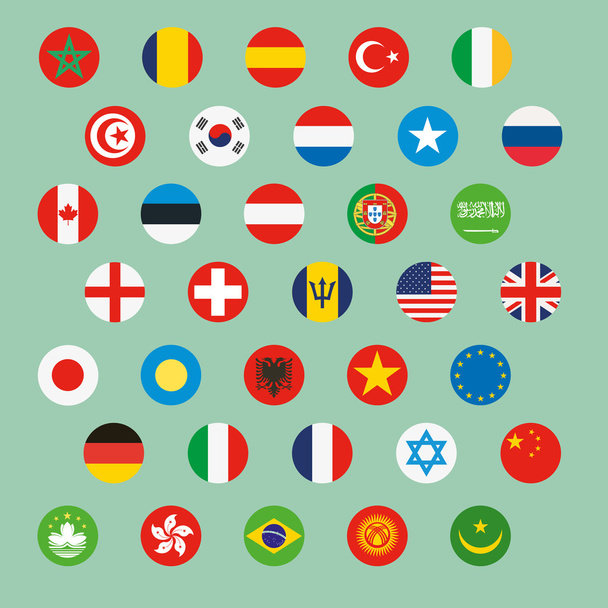 Flags of world Vector icons set - Vecteur, image