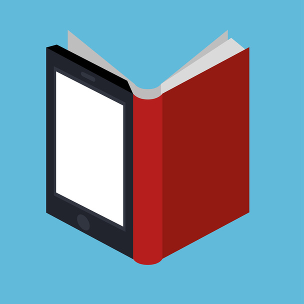 Дизайн электронных книг в Интернете изолирован
 - Вектор,изображение
