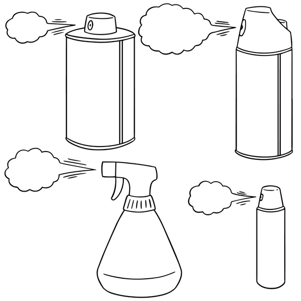 vector set of spray can and bottle - Vector, Image