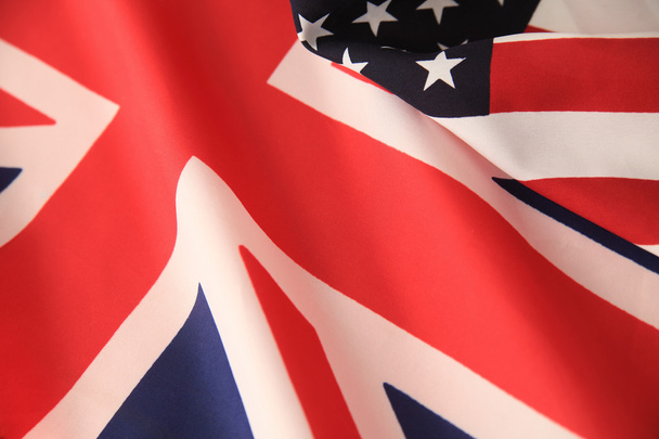 UK a americké vlajky, které jsou dohromady   - Fotografie, Obrázek