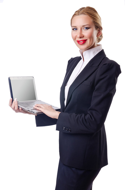 biznesmen kobieta na białym tle - Zdjęcie, obraz