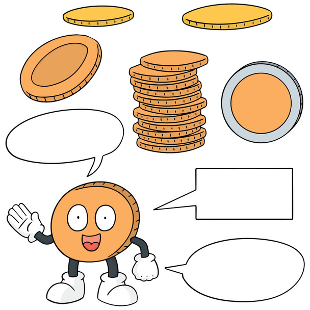conjunto vetorial de desenhos animados dinheiro - Vetor, Imagem