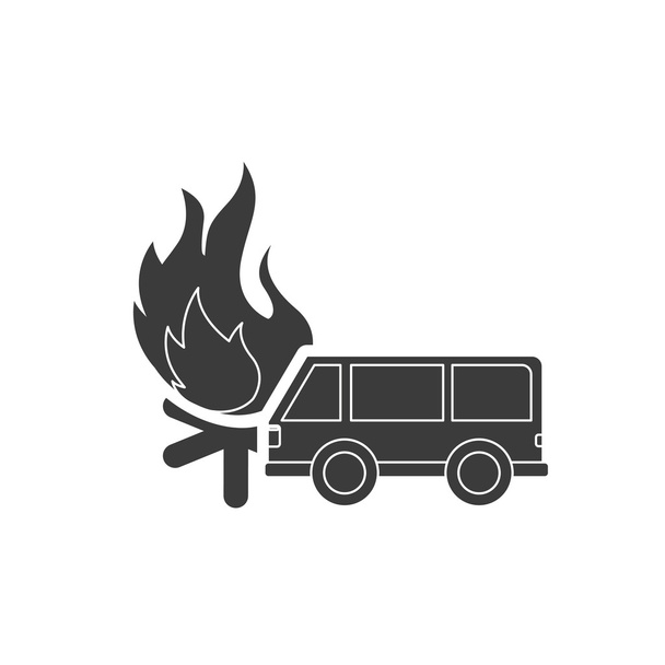 campfire με κάμπινγκ εικονίδιο - Διάνυσμα, εικόνα