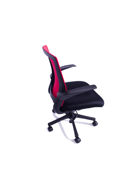 Red office chair isolated on the white background - Photo, Image