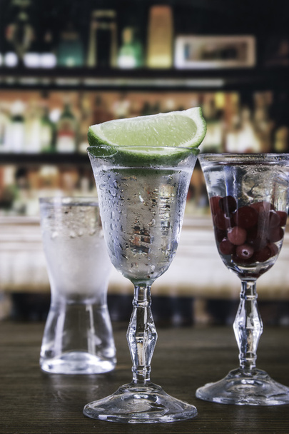 Alcohol glass set with background - Fotografie, Obrázek
