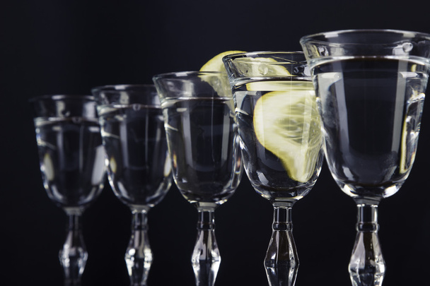 Alcohol glass set with background - Photo, image