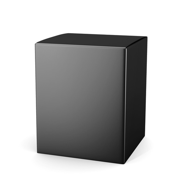 化粧品イゾラのテンプレート黒段ボールのパッケージ ボックス - 写真・画像
