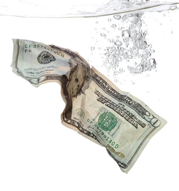 20 dolarové bankovky ve vodě - Fotografie, Obrázek
