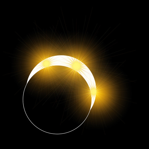 O eclipse do sol - Vetor, Imagem