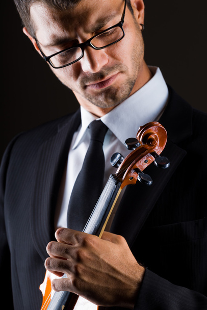 Violinist  playing violin  - Φωτογραφία, εικόνα