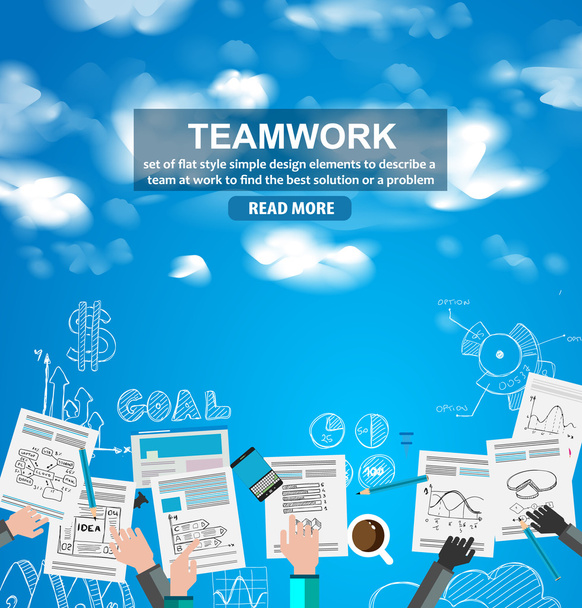 Teamwork-Geschäftskonzept - Vektor, Bild
