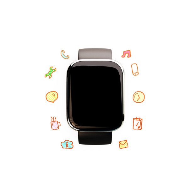 Smart watch with social media icons - Photo, image