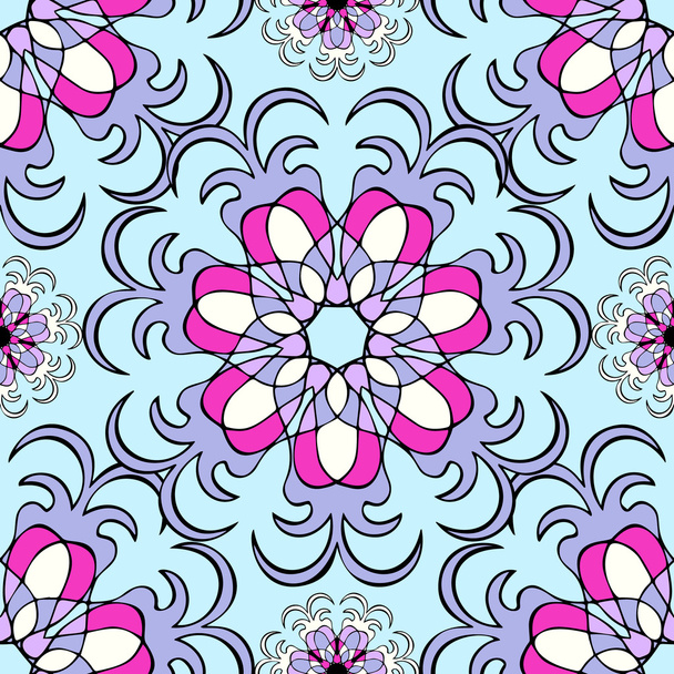 Elegant seamless pattern with Mandala-like elements - Vector, imagen