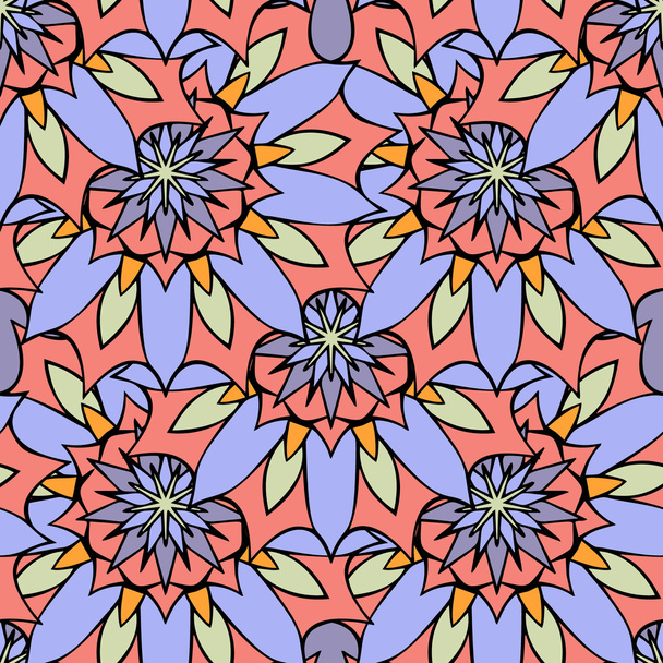 Elegant seamless pattern with Mandala-like elements - Вектор,изображение