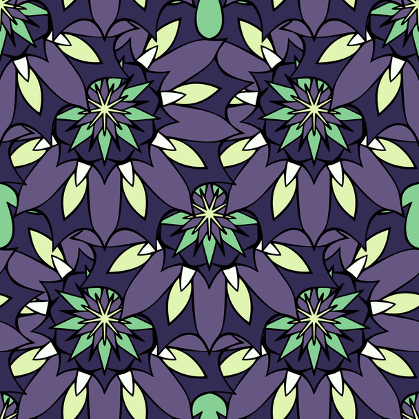 Elegant seamless pattern with Mandala-like elements - Vector, Image