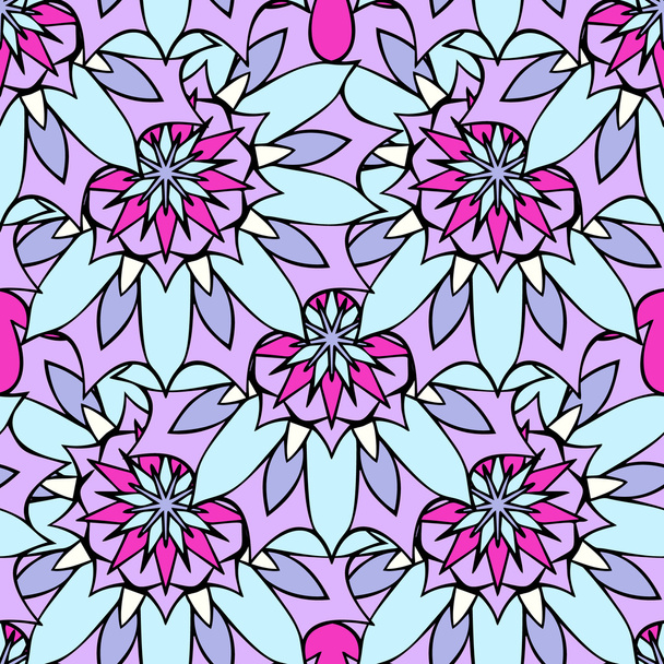 Elegante naadloze patroon met Mandala-achtige elementen - Vector, afbeelding