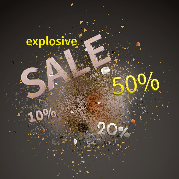 Explosieve verkoop. Vectorillustratie - Vector, afbeelding