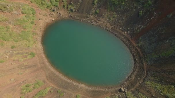 Kerid krater Gölü bir yanardağ - Video, Çekim