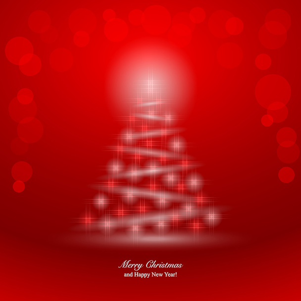 Fondo de Navidad con árbol de Navidad mágico
. - Vector, Imagen