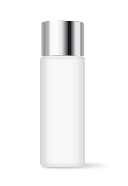 Cosmetic bottle with silver cap - Vetor, Imagem